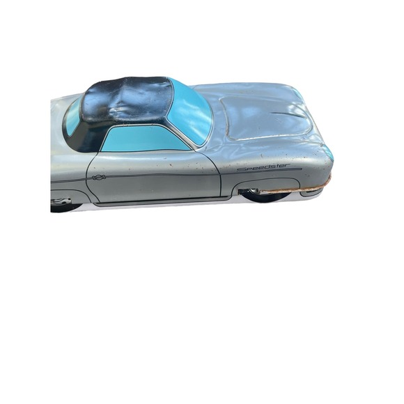 Classic Porsche 356 Speedster Tin Toy Storage Pencil Case Vntg Collectible - Picture 6 of 10